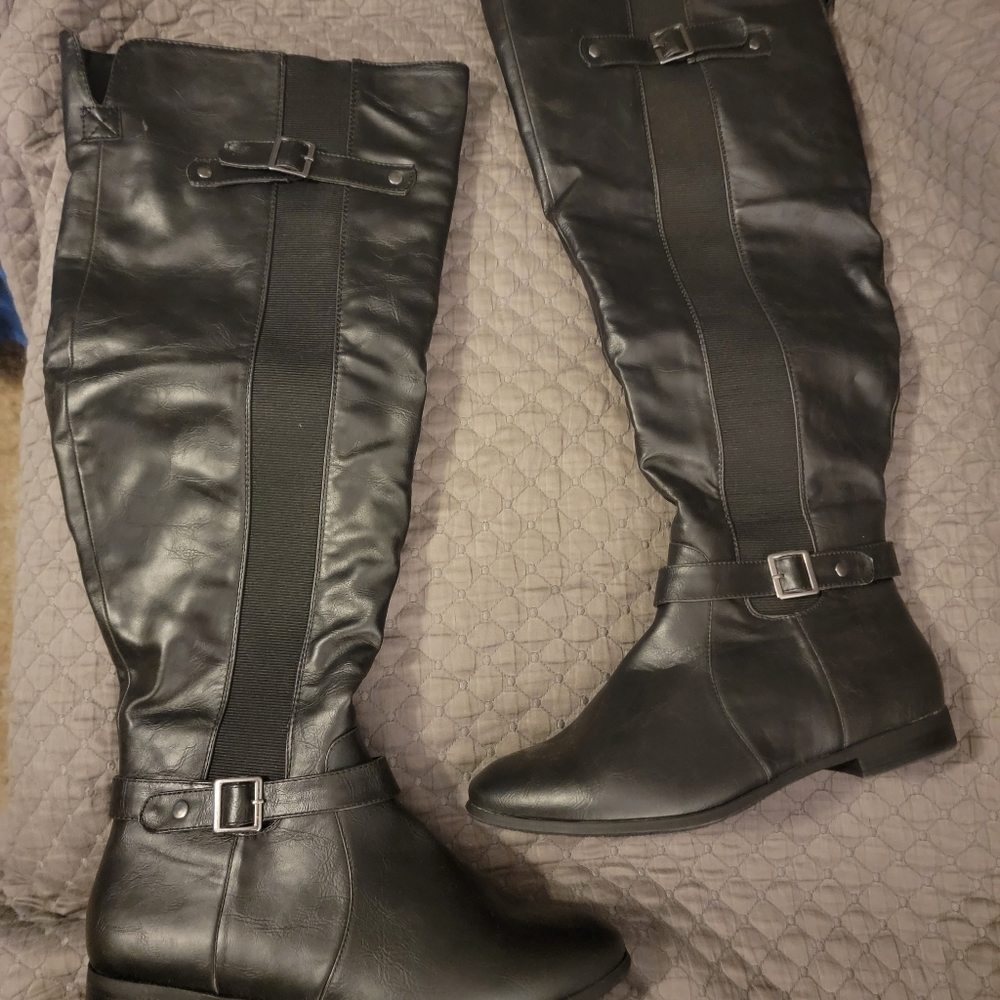 Lane Bryant faux leather boots